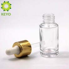 Bouchon en or épais rond de forme ronde Bouteille en verre de 10 ml avec compte-gouttes